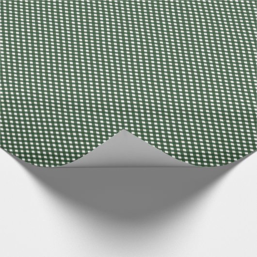 Green and White Gingham Medium Cadeaupapier (Hoek)