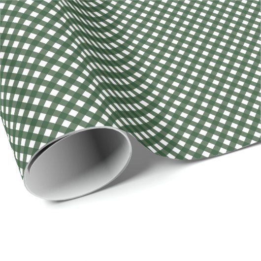 Green and White Gingham Medium Cadeaupapier (Rol Hoek)