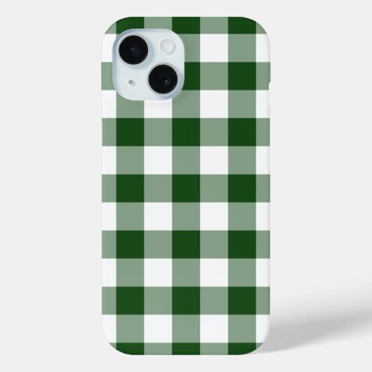 Green and White Gingham Pattern Case-Mate iPhone Case (Achterkant)