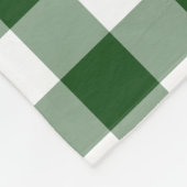 Green and White Gingham Pattern Fleece Deken (Hoek)
