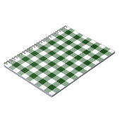 Green and White Gingham Pattern Notitieboek (Linkerzijde)