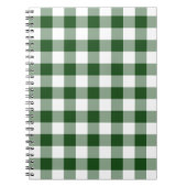Green and White Gingham Pattern Notitieboek (Voorkant)