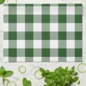 Green and White Gingham Pattern Theedoek (Gevouwen)