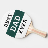 Green and White Happy Vaderdag Beste pap ooit Tafeltennisbatje (Zijkant)