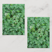 Green and White Irish Shamrock Visitekaartje (Voorkant / Achterkant)