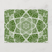 Green and White Mandala - Loergann in Marsh Briefkaart (Voorkant)
