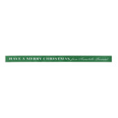 Green and White Mixed Font Merry Christmas Gift Lint (Voorkant)