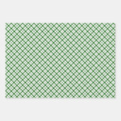 Green and White Plaid Wrapping Paper Sheets (Voorkant 2)