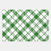 Green and White Plaid Wrapping Paper Sheets (Voorkant)