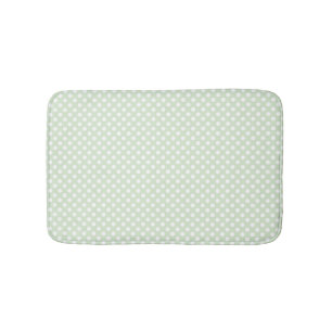 Green and White Polka Dot Bath Mat