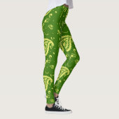 Green And Yellow Kalka Print Women's Leggings (Droite)