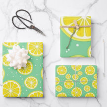 Green and Yellow Lemon Pattern