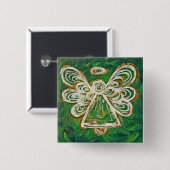 Green Angel Button of Pin (Voorkant /achterkant)