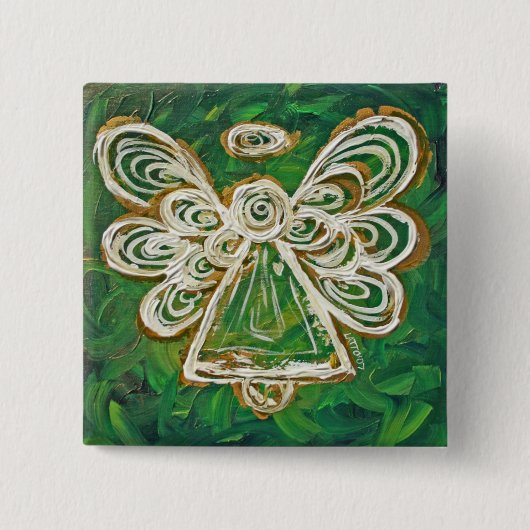 Green Angel Button of Pin (Voorkant)