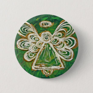 Green Angel-Buttonnen of -spelden Ronde Button 5,7 Cm