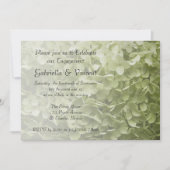 Green Annabelle Hydrangea Floral Engagement Party Kaart (Voorkant)