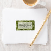 Green Annabelle Hydrangea Floral Wedding Label (Insitu)