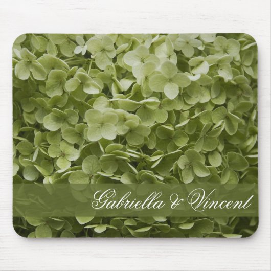 Green Annabelle Hydrangea Floral Wedding Muismat (Voorkant)