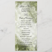 Green Annabelle Hydrangea Floral Wedding Programme Programma (Voorkant)