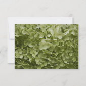 Green Annabelle Hydrangea Floral Wedding RSVP (Achterkant)