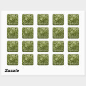 Green Annabelle Hydrangea Floral Wedding Vierkante Sticker (Vel)