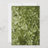 Green Annabelle Hydrangea Flower Engagement Party Kaart (Achterkant)