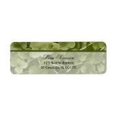 Green Annabelle Hydrangea Flower Return Address Etiket (Voorkant)