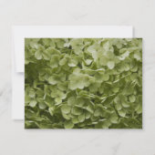 Green Annabelle Hydrangea Flower Wedding Carte RSV (Dos)