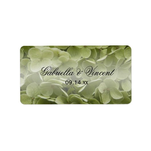 Green Annabelle Hydrangea Flower Wedding Etiket (Voorkant)