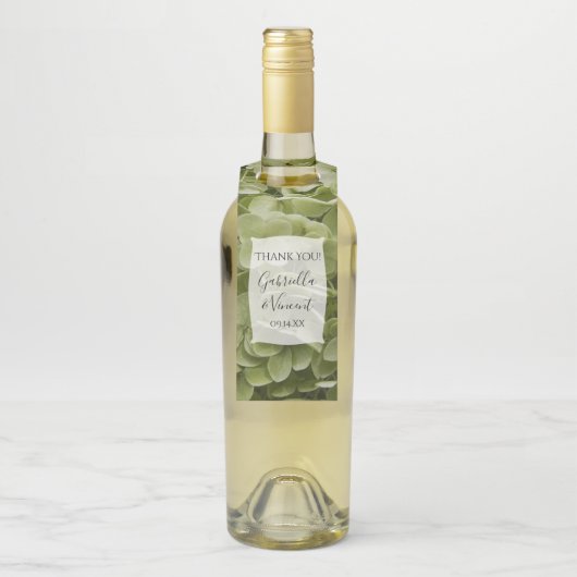 Green Annabelle Hydrangea Flowers Wedding Flessenhanger (Op fles)