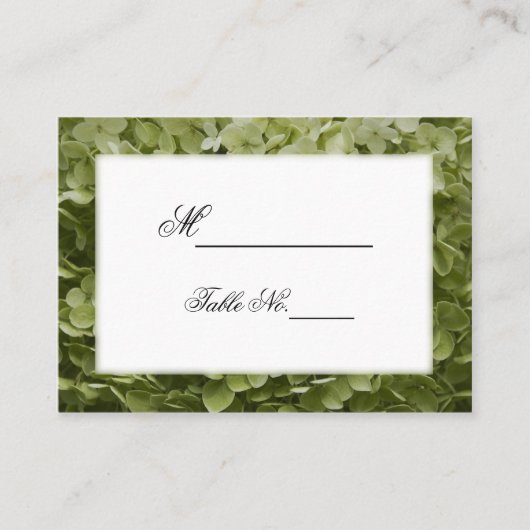 Green Annabelle Hydrangea Mariage Cartes de (Devant)