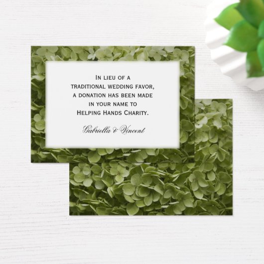 Green Annabelle Hydrangea Mariage Charité Faveurs (Bureau)