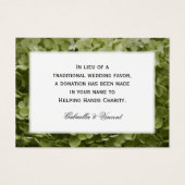 Green Annabelle Hydrangea Mariage Charité Faveurs (Devant)