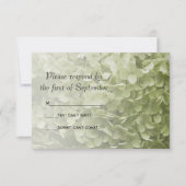 Green Annabelle Hydrangea Mariage Floral RSVP (Devant)