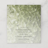Green Annabelle Hydrangea Wedding Charity Favors (Buitenkant ongevouwen)