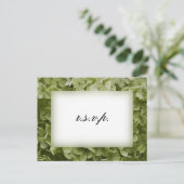 Green Annabelle Hydrangea Wedding RSVP Uitnodiging Briefkaart (Staand voorkant)
