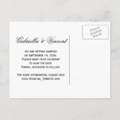 Green Annabelle Hydrangea Wedding Save the Date Aankondigingskaart (Achterkant)