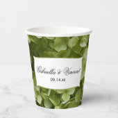 Green Annabelle Hydrangeas Weddenschap Papieren be Papieren Bekers (Voorkant)