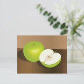 Green Apple-and-a-Half stilstaand leven Briefkaart (Staand voorkant)