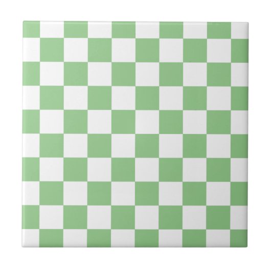 Green Apple Checkerboard Tegeltje (Voorkant)