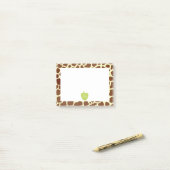 Green Apple Giraffe Teacher Post-it® notes (Op bureau)
