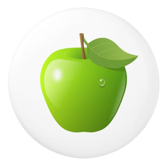 Green Apple Keramische Knop (Voorkant)