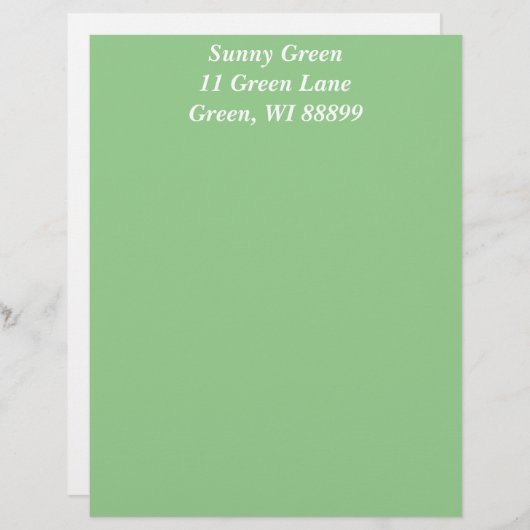 Green Apple Letterhead Sjabloon Custom Briefhoofd (Voorkant / Achterkant)