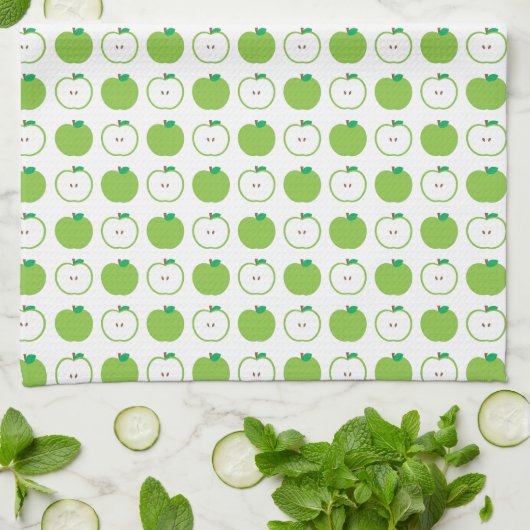 Green Apple Pattern Kitchen Towel Theedoek (Gevouwen)