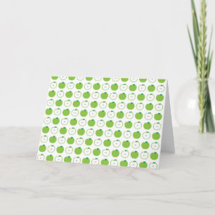 Green Apple Pattern Wenskaart - Blank Inside Kaart