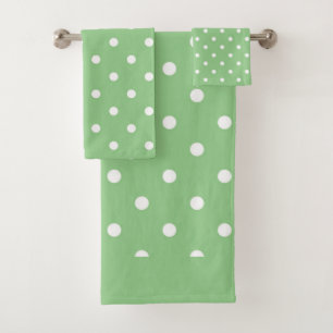 Green Apple Polka Dot Bad Handdoek