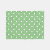 Green Apple Polka Dot Fleece Blanket (Voorkant (Horizontaal))
