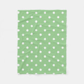 Green Apple Polka Dot Fleece Blanket (Voorkant)
