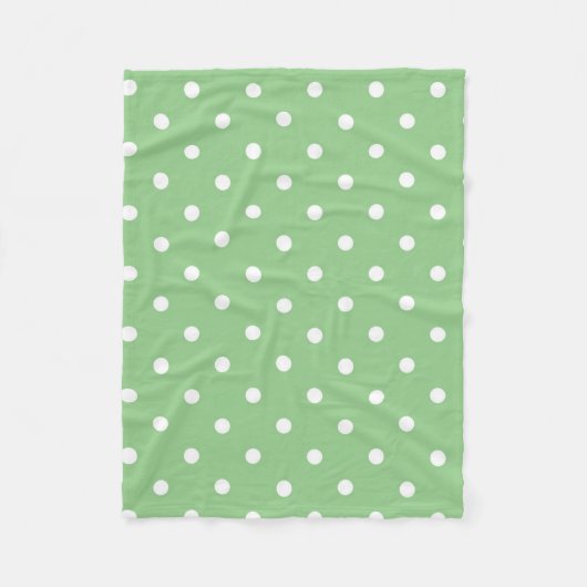 Green Apple Polka Dot Fleece Blanket (Voorkant)