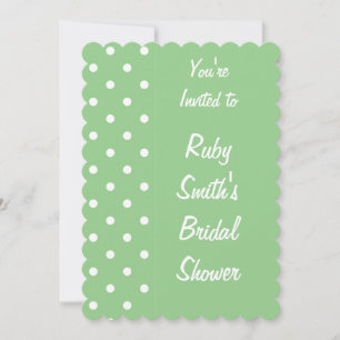 Green Apple Polka Dot Invitation Sjabloon Kaart